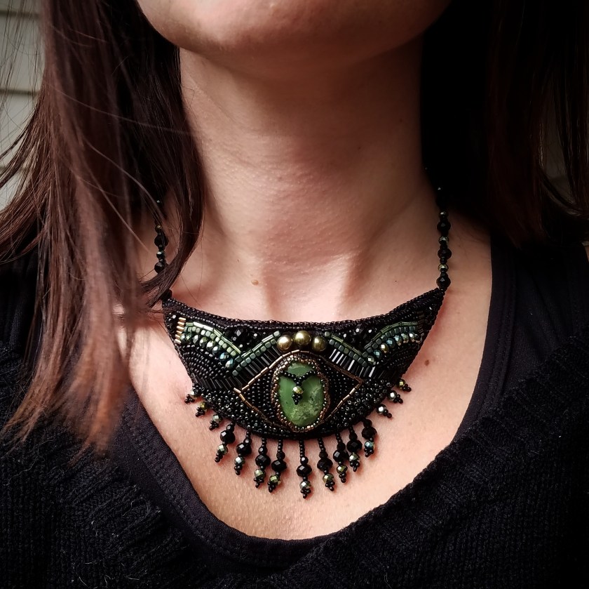 black-and-green-necklace